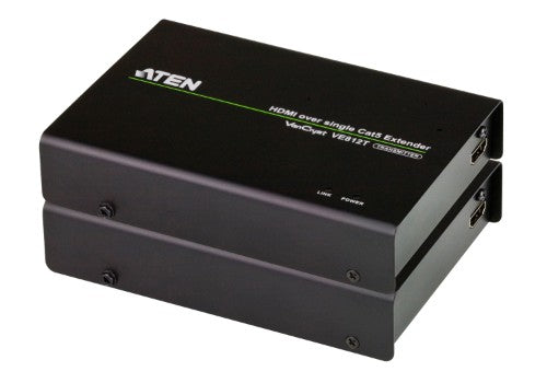 ATEN VE812 AV extender AV transmitter & receiver Black