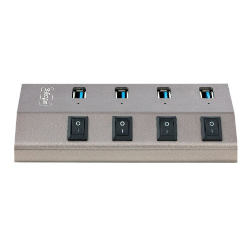 StarTech.com 5G4AIBS-USB-HUB-NA interface hub USB 3.2 Gen 1 (3.1 Gen 1) Type-B 5000 Mbit/s Gray