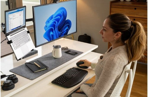 Kensington Pro Fit Ergo KM675 EQ keyboard Mouse included Office RF Wireless + Bluetooth QWERTY US English Black