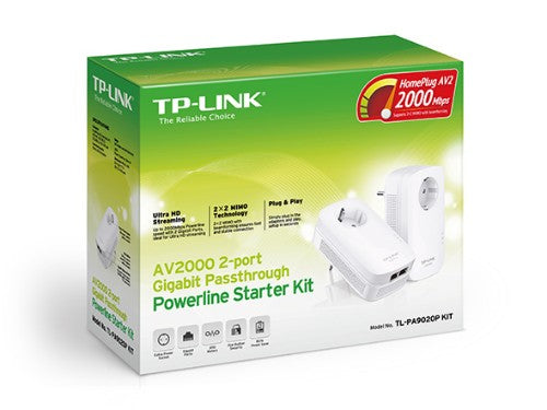TP-Link TL-PA9020P KIT PowerLine network adapter 1000 Mbit/s Ethernet LAN White 2 pc(s)