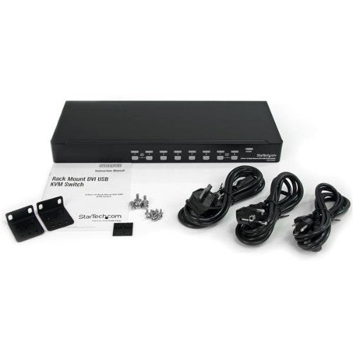 StarTech.com SV831DVIU KVM switch Rack mounting Black