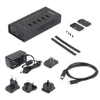 StarTech.com HB30C5A2CST interface hub USB 3.2 Gen 1 (3.1 Gen 1) Type-B 5000 Mbit/s Black