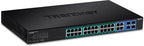 Trendnet TPE-5028WS network switch Managed Gigabit Ethernet (10/100/1000) Power over Ethernet (PoE) 1U Black