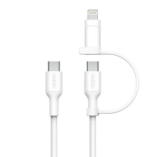 Belkin BoostCharge Pro USB cable USB 2.0 59.1" (1.5 m) USB C USB C/Lightning White