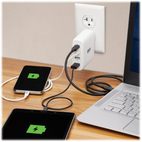 Tripp Lite U280-W04-100C2G mobile device charger Universal White AC Indoor