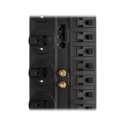 Tripp Lite TLP1208SAT surge protector Black 12 AC outlet(s) 120 V 94.5" (2.4 m)