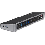 StarTech.com USB3DOCKH2DP laptop dock/port replicator Wired USB 3.2 Gen 1 (3.1 Gen 1) Type-A Black, Silver