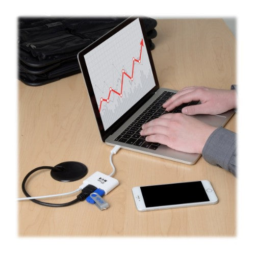 Tripp Lite U444-06N-HU-C laptop dock/port replicator USB 3.2 Gen 1 (3.1 Gen 1) Type-C White