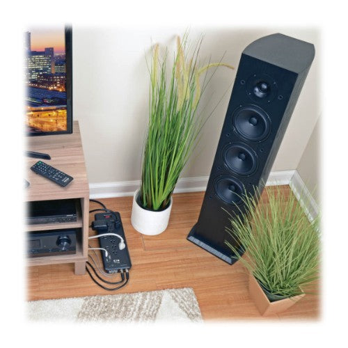 Tripp Lite TLP128TTUSBB surge protector Black 12 AC outlet(s) 110 - 125 V 96.1" (2.44 m)