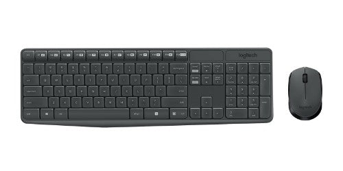 Logitech MK235 keyboard Mouse included Home/Office RF Wireless French Gray