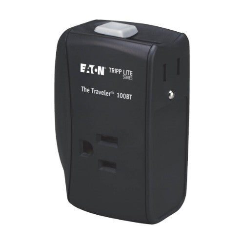 Tripp Lite TRAVELER100BT surge protector Black 2 AC outlet(s) 120 V