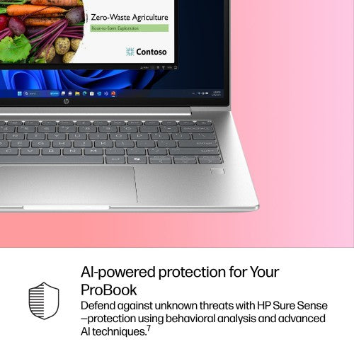 HP ProBook 4 G1iR 14 Intel Core Ultra 5 225U Laptop 14" WUXGA 16 GB DDR5-SDRAM 256 GB SSD Wi-Fi 6E (802.11ax) Windows 11 Pro Silver