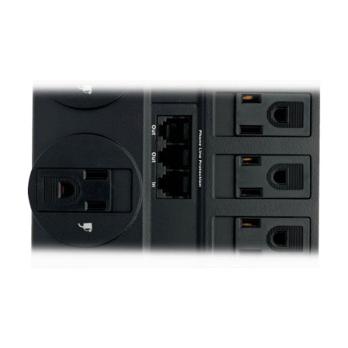 Tripp Lite TLP1208TEL surge protector Black 12 AC outlet(s) 120 V 94.5" (2.4 m)
