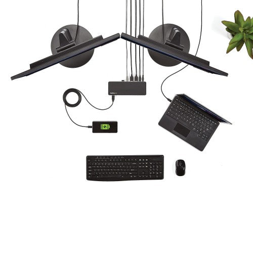 StarTech.com MST30C2HHPD laptop dock/port replicator Wired USB 3.2 Gen 1 (3.1 Gen 1) Type-C Black, Silver