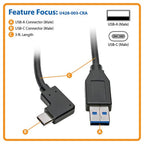 Tripp Lite U428-003-CRA USB cable USB 3.2 Gen 1 (3.1 Gen 1) 35.4" (0.9 m) USB C USB A Black