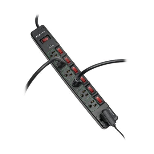 Tripp Lite TLP76MSGB surge protector Black 7 AC outlet(s) 110 - 125 V 72" (1.83 m)