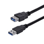 StarTech.com USB3SEXT1MBK USB cable USB 3.2 Gen 1 (3.1 Gen 1) 39.4" (1 m) USB A Black