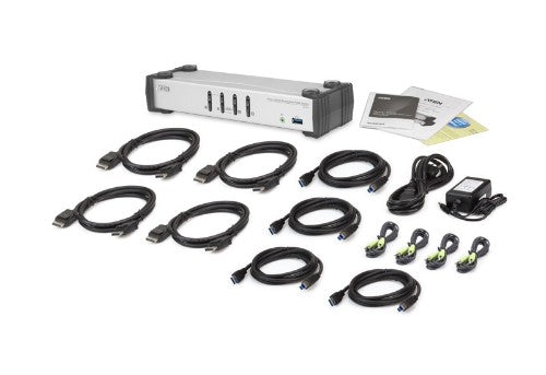 ATEN CS1914 KVM switch Black, Gray