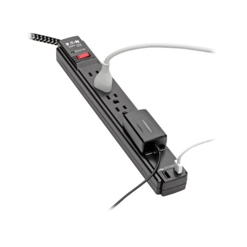 Tripp Lite TLP610BUAM surge protector Black 6 AC outlet(s) 110 - 125 V 120.1" (3.05 m)