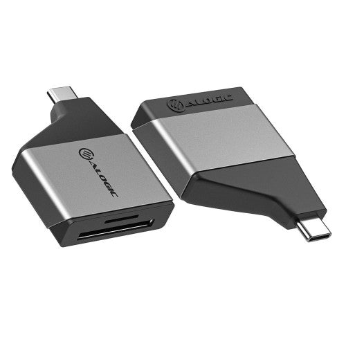ALOGIC ULCSDMN-SGR card reader USB 3.2 Gen 1 (3.1 Gen 1) Type-C Black, Gray
