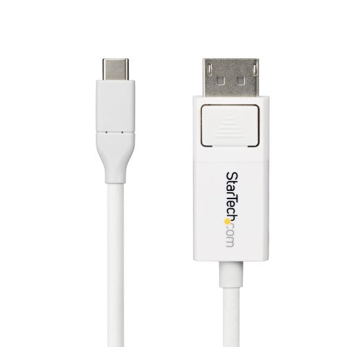StarTech.com CDP2DP2MBW video cable adapter 74.8" (1.9 m) DisplayPort USB Type-C White