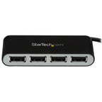 StarTech.com ST4200MINI2 interface hub USB 2.0 480 Mbit/s Black, Silver