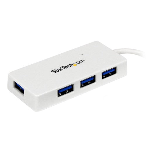 StarTech.com ST4300MINU3W interface hub USB 3.2 Gen 1 (3.1 Gen 1) Type-A 5000 Mbit/s White