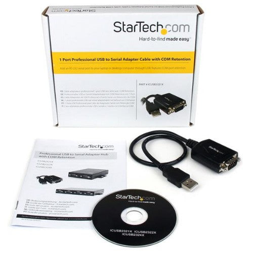 StarTech.com ICUSB2321X cable gender changer DB-9 USB 2.0 A Black