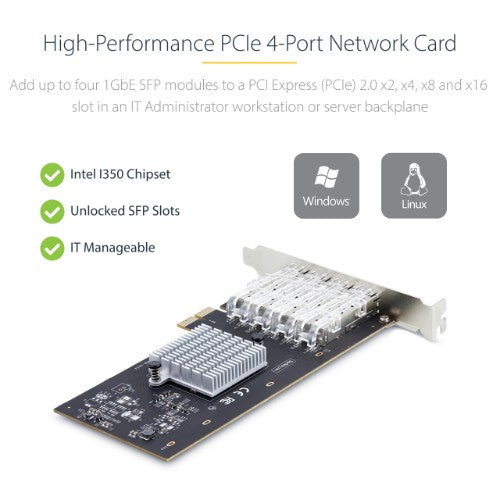 StarTech.com P041GI-NETWORK-CARD network card Internal Fiber 1000 Mbit/s