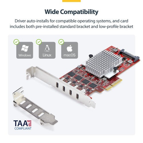 StarTech.com P10Q4C-USB-CARD interface cards/adapter Internal USB Type-C