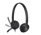 Logitech 981-000507 headphones/headset Wired Head-band Office/Call center Black