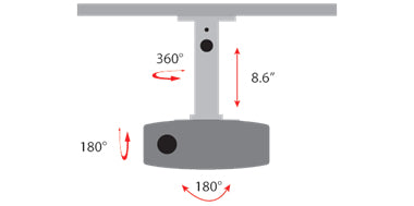 Amer Mounts AMRP100S project mount Ceiling Silver