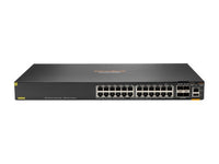 HPE Aruba Networking Aruba 6300F 24-port 1GbE Class 4 PoE & 4-port SFP56 Managed L3 Gigabit Ethernet (10/100/1000) Power over Ethernet (PoE) 1U Gray