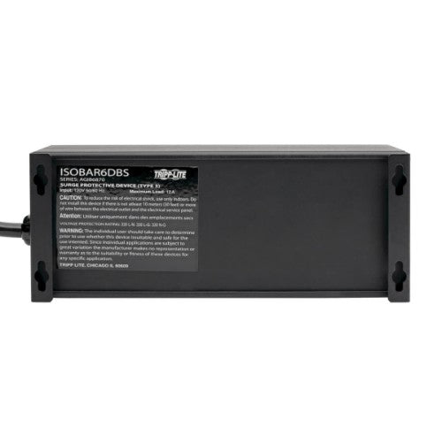 Tripp Lite ISOBAR6DBS surge protector Black 6 AC outlet(s) 120 V 72" (1.83 m)