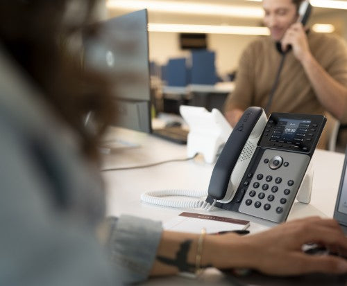 HP Poly Edge E350 IP Phone and PoE-enabled with Power Supply