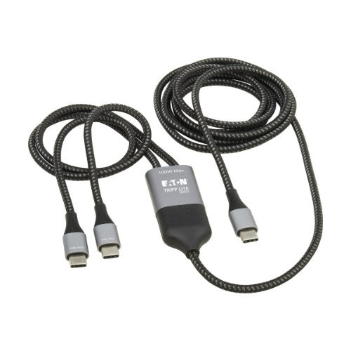 Tripp Lite U420P-2X6-100W USB cable USB 2.0 70.9" (1.8 m) USB C 2 x USB C Black, Gray
