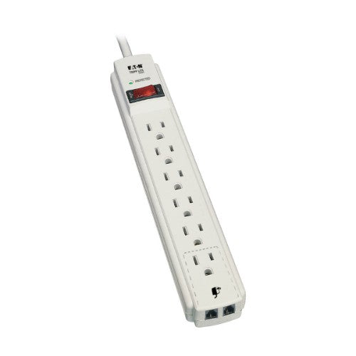 Tripp Lite TLP608TEL surge protector Gray 6 AC outlet(s) 120 V 96.1" (2.44 m)