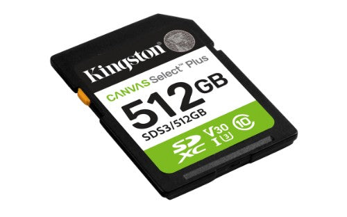 Kingston Technology Canvas Select Plus Gen3 512 GB SD UHS-I Class 10