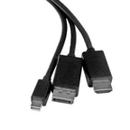 StarTech.com DPMDPHD2HD video cable adapter 78.7" (2 m) DisplayPort + Mini DisplayPort + HDMI HDMI + USB Black