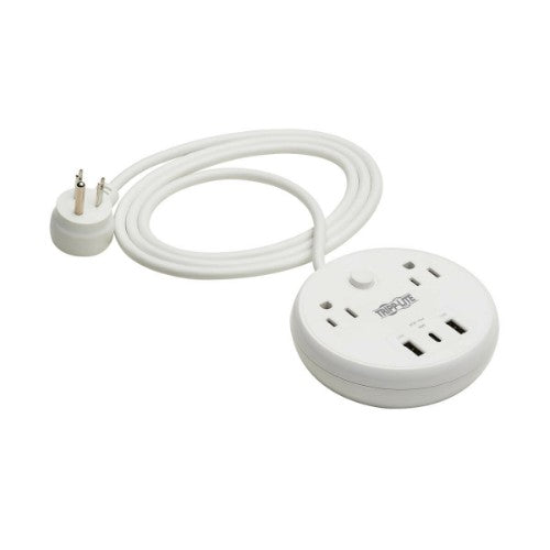 Tripp Lite TLP28PD57WCAM surge protector White 2 AC outlet(s) 120 V 72" (1.83 m)
