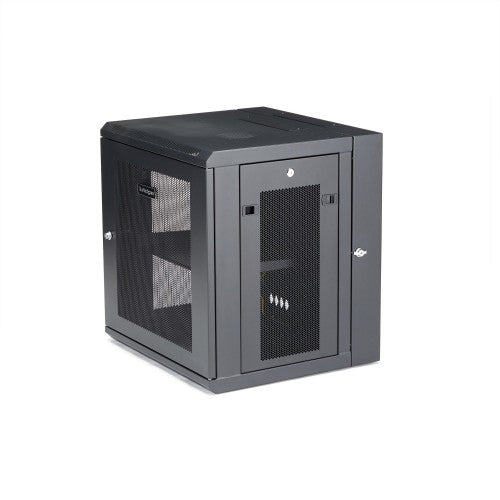 StarTech.com RK12WALHM rack cabinet 12U Wall mounted rack Black