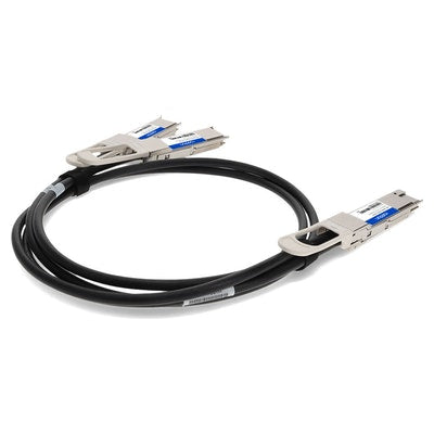 AddOn Networks DAC-Q56DD-2Q28-2-5M-AO InfiniBand/fibre optic cable 98.4" (2.5 m) QSFP-DD 2xQSFP28 Black, Silver