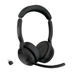 Jabra Evolve2 55 Headset Wired & Wireless Head-band Office/Call center Bluetooth Charging stand Black