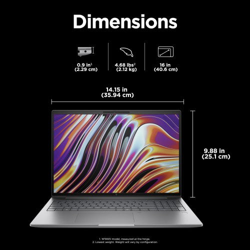 HP ZBook Power 16 inch G11 A Mobile Workstation PC AMD Ryzen™ 5 8645H 16" WUXGA 16 GB DDR5-SDRAM