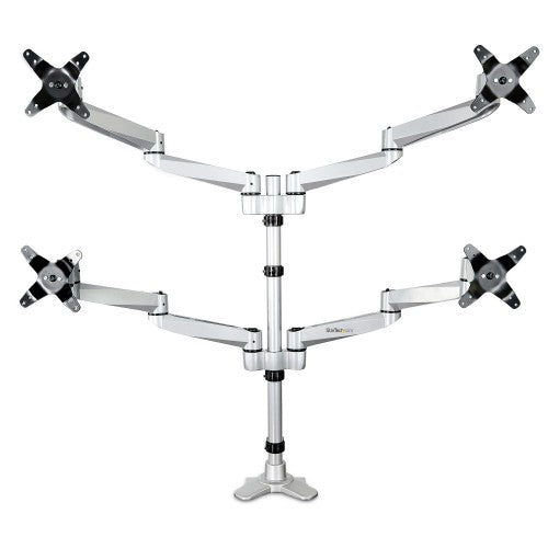 StarTech.com ARMQUADPS monitor mount / stand 27" Desk Silver