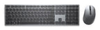 DELL KM7321W keyboard Mouse included Office RF Wireless + Bluetooth US English Gray, Titanium