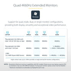 StarTech.com 132N-TB4USB4DOCK laptop dock/port replicator Wired Thunderbolt 4 Gray