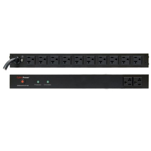 CyberPower RKBS20ST2F10R surge protector Black 12 AC outlet(s) 120 V 179.9" (4.57 m)