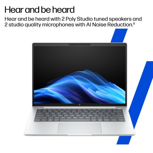 HP EliteBook 8 G1i 14 Next Gen AI PC Wolf Pro Security Edition Intel Core Ultra 5 238V Laptop 14" Touchscreen WUXGA 32 GB LPDDR5x-SDRAM 512 GB SSD Wi-Fi 7 (802.11be) Windows 11 Pro Silver