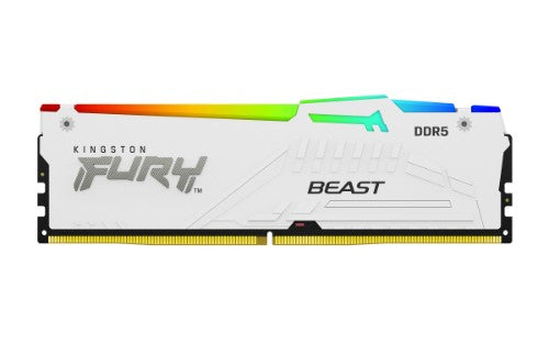 Kingston Technology FURY Beast 64GB 5600MT/s DDR5 CL40 DIMM (Kit of 4) White RGB XMP